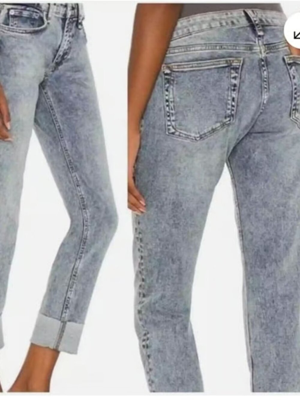 NWT Dre Low-Rise Boyfriend - Nora Relaxed Fit Loopback Acid Indigo Jean size 25